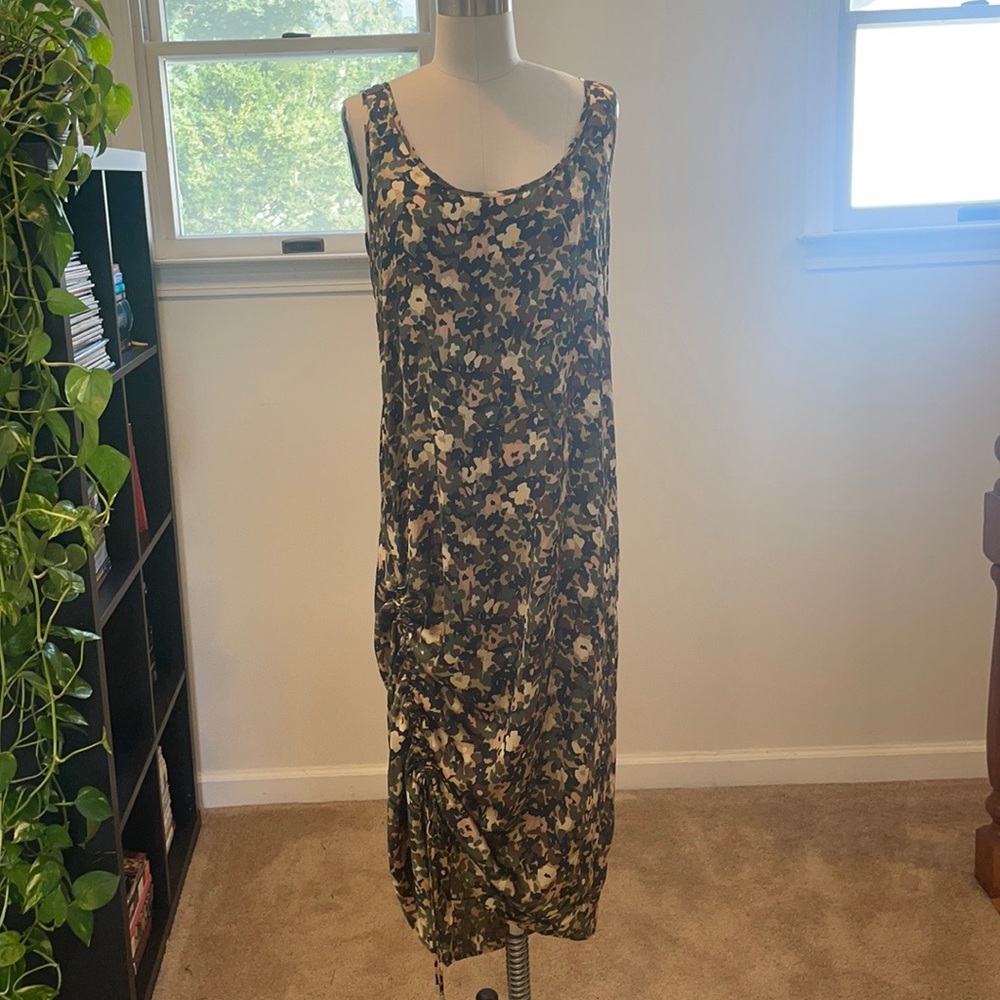 Zara Asymmetrical Slip style camouflage dress